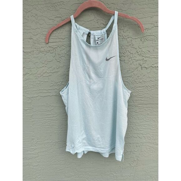 Nike Women's Dri-FIT Tank Top Light Blue Size M Gym Training Sleeveless - Picture 1 of 11